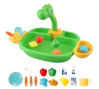 SHITOOMFE Gioca al lavandino, Gioca Il lavandino con Acqua di Acqua Circolare in circolata con Giocattoli per Bambini Estivi elettrici per Scarico di Piatti per Il Gioco delle Verdure