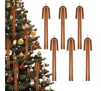 SHITOOMFE Ornamenti Natalizi, 6 Pezzi di Fiocchi di Natale Eleganti Archi di Velluto Preformato 15.8x23.6in Ornamenti degli Alberi per Albero, Ghirlanda, Ghirlanda, Swag, Scale, Camino, Camino