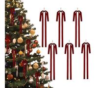 SHITOOMFE Ornamenti Natalizi, 6 Pezzi di Fiocchi di Natale Eleganti Fiocchi di Velluto Preformato 15.8x23.6in Ornamenti degli Alberi per Albero, Ghirlanda, Ghirlanda, Swag, Scale, Camino, Camino