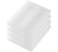 SHITOOMFE Scatola portadocumenti trasparente, 4 pezzi Scatola portadocumenti in plastica trasparente Custodia A4 Contenitore portaoggetti in carta per riviste, album di ritagli, materiale scolas