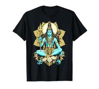 Shiva Dio indù Zen Yoga Meditazione Induismo Om Mandala Maglietta