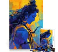 Shiva il Sognatore Puzzle per Ragazzi 1000 Pezzi Gioco di Logica Divertimento in Casa Bordo Preciso Pezzo da Collezione Artistica 38x52cm