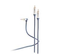 Shiverpeaks - Cavo jack da 3,5 mm flessibile, ad angolo su 2 RCA, 5 m
