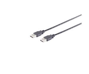 SHIVERPEAKS S/Conn Maximum connectivity USB High Speed 2.0 Kabel, A/A Stecker, USB 2.0, Schwarz, 3,0 m (13-22045) Marca