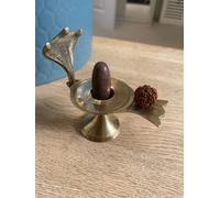 Shivling Su 3 Supporti In Ottone Yoni, Rudraksha E Nandi Ji, Lingam Narmada