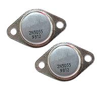 Shiwaki 2 Pezzi 2N3055 NPN Transistor TO-3 Parti Base Installazione Durevole