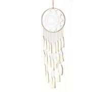 Shiwaki acchiappasogni macramè per Camera da Letto Nappa Appeso a Parete acchiappasogni Fatti a Mano Decorazioni per la casa con Ornamento Regalo benedizione Artigianale (Bianco)