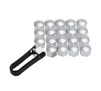 Shiwaki Coperture Universali Da 20 Mm Per Dadi Ruota Da 20 Mm - Argento