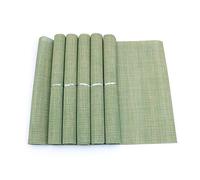 Shiwaki Set di 6 tovagliette 18 x 12 Pollici, Antiscivolo, Lavabili, tovagliette in PVC, antistrappo, Resistenti al Calore, repellenti allo Sporco e Lavabili tovagliette per Cucina - Verde