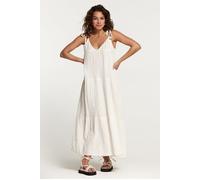 Shiwi Bogota Dress Mousseline Waffle Jet Stream White Taglia: L | Maxi abiti Outlet | Donna | Bianco