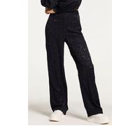 Shiwi Ladies Milano Trousers Forest Jaquard Dark Navy Blue Taglia: S | Outlet | Donna | Blu