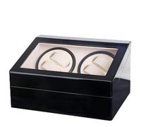 Shiyinge Orologio automatico Winder per orologi automatici in legno, per proteggere l'orologio quando non viene utilizzato, 4+6 nero