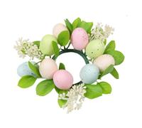 shjxi Anello per candele, decorazione come centrotavola per il tavolo, pianta artificiale come corona pasquale per candele, per fotografia, feste, feste, tavolo da pranzo, , soggiorno, camera da
