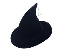 shjxi Cappello da strega da donna, a tesa larga, pieghevole, per Halloween, con | Copricapo e travestimento per palcoscenico, cosplay, giochi di ruolo, balli in costume, feste e