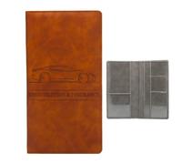 shjxi Car Document Holder For Cards - Leather Document Wallet Case - PU Leather Organizer For Driver's License, Key, Business Card, And Receipt PU Leather Organizer, Driver's License Holder
