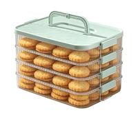 shjxi Cookie Storage Container, Stackable Food Box, Fresh Keeping Bin, for Home Kitchen Dining Picnic Camping Apartment Storage Biscuits Dumplings Cheese Snacks Airtight 11.61×8.27×7.48 Inches
