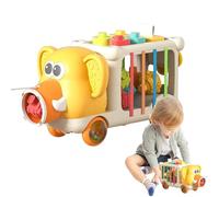 shjxi Elephant Truck Toy, Colorful Early Learning Playset, Interactive Sensory Developmental Game, Travel Friendly, Engaging Educational Activity for Boys and Girls,