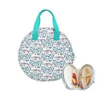shjxi Embroidery Storage Organizer, Knitting Storage Bags, Embroidery Supplies Case, Sewing Kit Organizer, Round Embroidery Organizer Tote Bag with Multiple Pockets for Knitting and Sewing