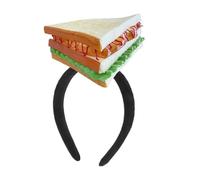 shjxi Fascia per capelli a forma di pane, simpatica e simulazione di sandwich, comoda, per cosplay, feste, carnevale, feste a tema, accessorio per costume di compleanno e scuola