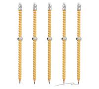 shjxi Fidget Pencil, 5-Pack Threaded Silent Sensory Pencils, Educational Writing Tools, Calming Fidget Toys for Students, Boys, Girls, Adults, Classroom, School, Travel, Focus Support