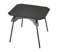 shjxi Folding Camping Table, Small Folding Grill Table, Lightweight Picnic Desk with Removable Legs, Height Adjustable for Patio, BBQ, Outdoor, Camping, Black/Green