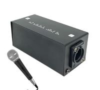 shjxi Inline Mic Preamp, Low Noise Preamp, 10x5x4cm Size, Dynamic Mic Preamplifier, High-Fidelity Sound, Low-Noise Technology for Home Recording, Podcasting, Voiceovers, Black