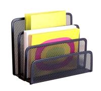 shjxi Metal Letter Sorter Desk Organizer - Folder Organizer With 3 Compartments - Upright File Sorter For Desk Shelf And Office Organization 3 Compartments Desk Organizer, Upright File Sorter