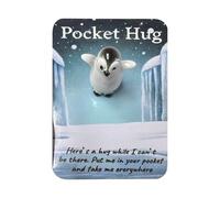 shjxi Pocket Hug Card, Turtle Companion Memento, Inspirational Message Gift, Sincere Keepsake Design, Greeting Toy for Birthday Use, Green Animal with Card Insert, 3.54x6.3 Inches