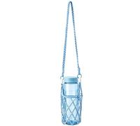 shjxi Porta bicchieri all'uncinetto, tracolla lunga, tessuto a mano, portatile e, Blu, Siehe Beschreibung, descrizione