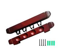 shjxi Porta stecche da biliardo - 4 clip per stecca da biliardo in legno massiccio - Supporto da parete per stecche da biliardo, supporto per stecca da biliardo in legno massello, eleganti