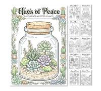 shjxi Poster da colorare, 10 pezzi di artistica per alleviare lo | Fogli da colorare fai da te per studenti, bambini, feste di compleanno, aule, Halloween, Natale