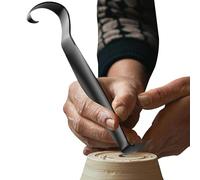 shjxi Pottery Trimmer, Stainless Steel Double-Ended Mud Tools, Versatile Hand Modeling Scraper, Precision Clay Sculpting Tool, Art And Craft Supply for Potters, 5.67x1.34x0.94 Inches