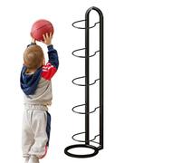 shjxi Scaffale portaoggetti per pallacanestro, 5 livelli per palloni sportivi, organizer per garage, palestra, interni ed esterni, scuola, cortile, piazzo, pallacanestro, pallavolo e calcio