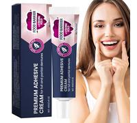 shjxi Secure - Adesivo per protesi, 40 g, colla per la cura delle protesi, tenuta extra forte per superiori, inferiori o parziali, tenuta per tutto il giorno