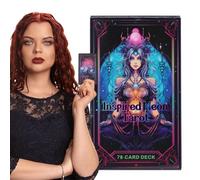 shjxi Tarocchi Oracle Cards, 78 pezzi Oracle Deck, Carte Oracle Neon Ispirate, Carte dei Tarocchi per principianti, Carte Oracle Neon Ispirate per la predizione della fortuna e l'intrattenimento delle