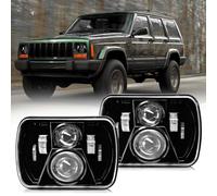 Shkalacar 2 Pezzi Fari A LED Rettangolari 7 Pollici, Fari Auto 5X7 7X6 Pollici con Luce Antiabbagliante E Abbagliante Protezione Ip67 Installazione Plug And Play per SUV Camion E