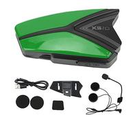 Shkalacar Auricolare per Casco Moto 5.0 con Riduzione Attiva del Rumore e Impermeabile IP65, per Chiamate Chiare e Musica Durante la Guida, Batteria da 1500 MAh, 30 Ore di Conversazione (Verde)