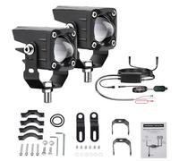 Shkalacar Fendinebbia a LED per Moto, 120W 18000LM 6 modalità di Illuminazione Luci ausiliarie a LED con Kit di Cablaggio e staffe di Montaggio compatibili con Trattore Camion ATV UTV SUV Barca