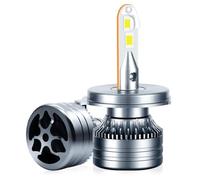 Shkalacar Lampadine per Fari a LED, H4 IP68 Lampadine per Fari a LED per Auto Impermeabili 6000K 30W 3100LM Fari a LED Luminosi, 2 PZ