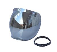 Shkalacar Lente per Parabrezza per Casco da Moto con Visiera a Bolle per Casco con Staffa Ribaltabile per caschi Aperti a 3 scatti