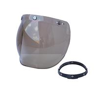 Shkalacar Lente per Parabrezza per Casco da Moto con Visiera a Bolle per Casco con Staffa Ribaltabile per caschi Aperti a 3 scatti