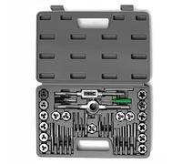 Shkalacar Set di Maschi e filiere da 40 Pezzi, Set di Maschi Filettatori e Filiere Metriche per Filettatura Manuale M3-M12 con Custodia