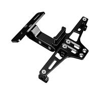 Shkalacar Supporto Targa Moto con Luci a LED Portatarga in Lega di Alluminio Universale Nero