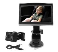 Shkalacar Telecamera per auto per bambini 1080P, 5 baby monitor, visione notturna, specchietto retrovisore girevole a 360°, per neonati e bambini piccoli