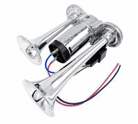 Shkalacar Tromba Camion 12V, Doppie trombe da 600 Db Kit clacson Super Rumoroso con compressore Universale per Auto, motocicli, Camion, Treni, Barche