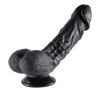 Shkanla Dildo realistico con punto G con ventosa per donne, pene cazzo anale per uomini e coppie gay, giocattoli sessuali per adulti (Nero M)