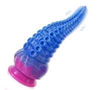 Shkanla Vibratore Realistico Tentacoli, Dildo Vibrante 22 cm per Stimolazione Punto G con 10 Modalità Vibrazione, Plug Anale Silicone Big Massaggiatore Prostatico, Giocattoli Sessuali Adulti per Donne