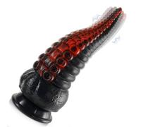 Shkanla Vibratore Tentacolo, Dildo Realistico Fantasy Grande Spesso 22cm con 10 Modalità Vibrazione per Stimolazione Clitoridedel Punto G, Dildo Mostro Drago Silicone Giocattolo Sessuale per Donne