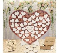 SHKINETARRY Libro degli Ospiti per Matrimonio Personalizzato, Alternativa al Libro degli Ospiti per Matrimonio, Libro degli Ospiti per Matrimonio in Legno Personalizzato