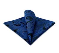 Shlax&Wing Navy Blu Paisley Seta Pocket Squre da uomo Fazzoletto Designer Grande